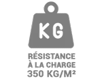 Résistance à la charge 350 Kg/m²