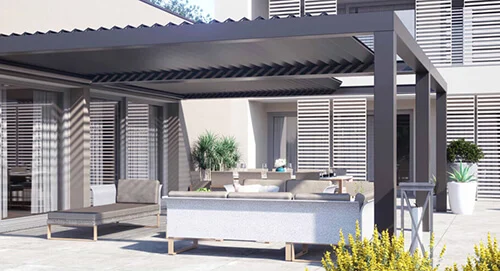 Pergola bioclimatique rétractable - Côté Pergola