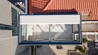 Pergola bioclimatique rétractable solaire